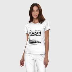 Пижама хлопковая женская Kazan: Republic of Tatarstan, цвет: белый — фото 2