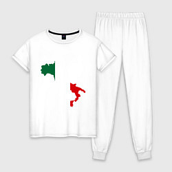 Пижама хлопковая женская Италия (Italy), цвет: белый