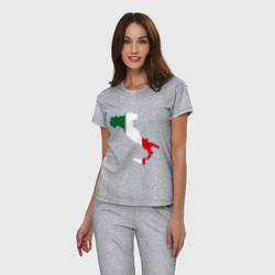 Пижама хлопковая женская Италия (Italy), цвет: меланж — фото 2