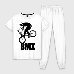 Пижама хлопковая женская BMX 3, цвет: белый