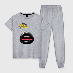 Пижама хлопковая женская OMG, цвет: меланж