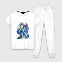 Пижама хлопковая женская Mega man, цвет: белый