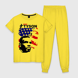 Пижама хлопковая женская Mike Tyson: USA Boxing, цвет: желтый
