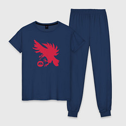 Пижама хлопковая женская Warlock Eagle, цвет: тёмно-синий