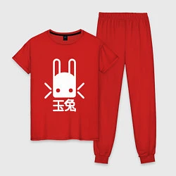 Пижама хлопковая женская Destiny Rabbit, цвет: красный