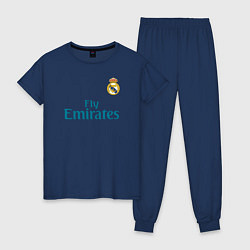 Пижама хлопковая женская Real Madrid: Ronaldo 07, цвет: тёмно-синий