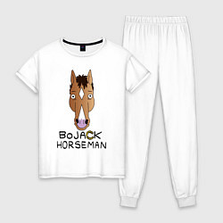 Пижама хлопковая женская BoJack Horseman, цвет: белый