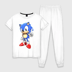 Пижама хлопковая женская Classic Sonic, цвет: белый