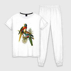 Женская пижама Тропические попугаи