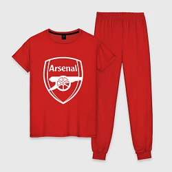 Пижама хлопковая женская FC Arsenal, цвет: красный