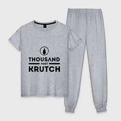 Пижама хлопковая женская Thousand Foot Krutch, цвет: меланж