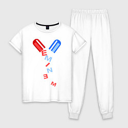 Пижама хлопковая женская Eminem Pill, цвет: белый