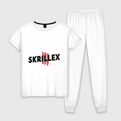 Пижама хлопковая женская Skrillex III, цвет: белый