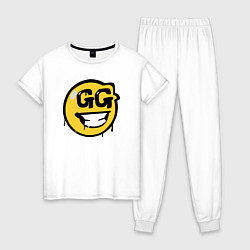Пижама хлопковая женская GG Smile, цвет: белый