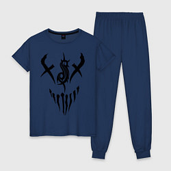 Пижама хлопковая женская Slipknot Demon, цвет: тёмно-синий