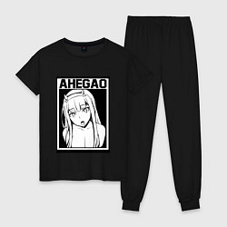 Пижама хлопковая женская AHEGAO, цвет: черный