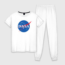 Пижама хлопковая женская NASA: Dasa, цвет: белый