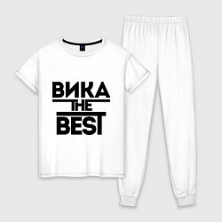 Пижама хлопковая женская Вика the best, цвет: белый