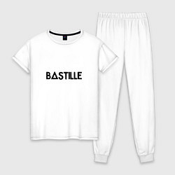 Пижама хлопковая женская BASTILLE, цвет: белый
