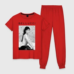 Пижама хлопковая женская Monica Bellucci: Romantic, цвет: красный