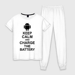 Женская пижама Keep Calm & Charge The Battery (Android)