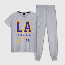 Пижама хлопковая женская Lebron 23: Los Angeles, цвет: меланж