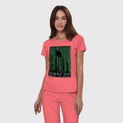 Пижама хлопковая женская Ложки нет - дело в тебе, цвет: коралловый — фото 2
