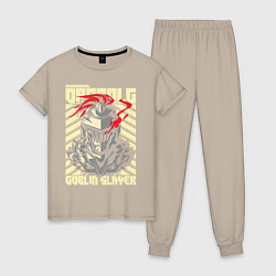 Пижама хлопковая женская Goblin Slayer Knight, цвет: миндальный