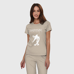 Пижама хлопковая женская Ghostemane 2, цвет: миндальный — фото 2