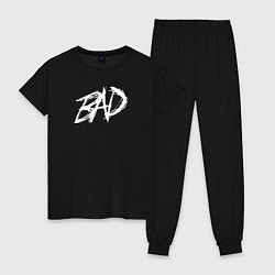 Пижама хлопковая женская XXXTentacion: BAD, цвет: черный