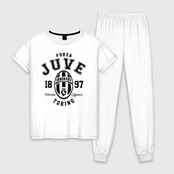 Пижама хлопковая женская Forza Juve 1897: Torino, цвет: белый