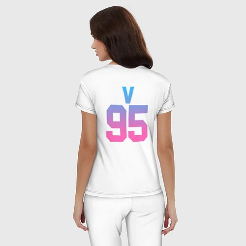 Женская пижама BTS: Neon V / Белый – фото 4