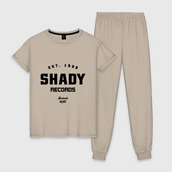 Пижама хлопковая женская Shady records, цвет: миндальный