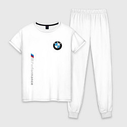Пижама хлопковая женская BMW M PREFORMANCE, цвет: белый