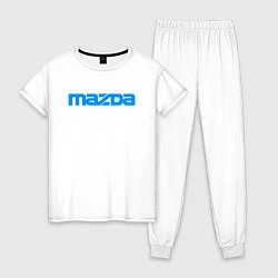Пижама хлопковая женская MAZDA, цвет: белый