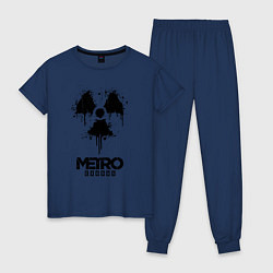 Пижама хлопковая женская METRO EXODUS, цвет: тёмно-синий