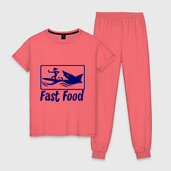 Женская пижама Shark fast food