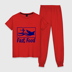 Женская пижама Shark fast food