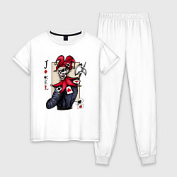 Пижама хлопковая женская Джокер, цвет: белый