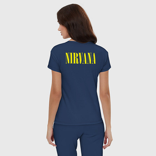 Женская пижама NIRVANA на спине / Тёмно-синий – фото 4