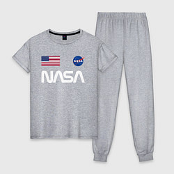 Пижама хлопковая женская NASA, цвет: меланж