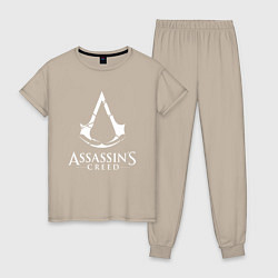 Пижама хлопковая женская Assassin’s Creed, цвет: миндальный