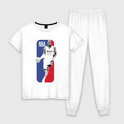 Пижама хлопковая женская NBA Kobe Bryant, цвет: белый