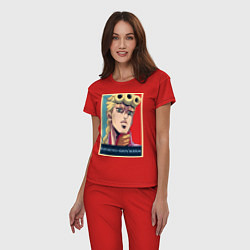 Пижама хлопковая женская Джорно Джованна, цвет: красный — фото 2