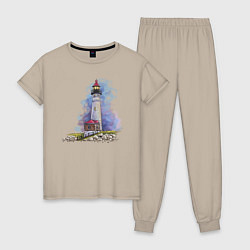 Женская пижама Crisp Point Lighthouse