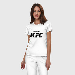 Пижама хлопковая женская Боец KFC, цвет: белый — фото 2