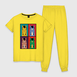 Пижама хлопковая женская BoJack Horseman, цвет: желтый