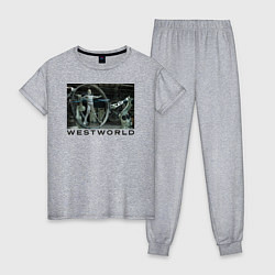 Пижама хлопковая женская Westworld, цвет: меланж