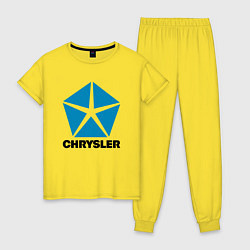 Пижама хлопковая женская Chrysler, цвет: желтый
