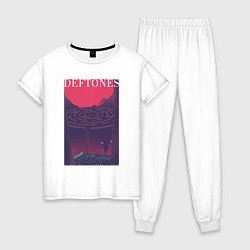 Пижама хлопковая женская Deftones, цвет: белый